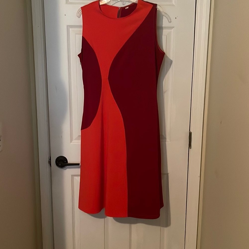 Color block midi dress